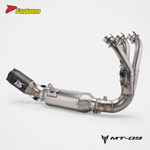 Système d'échappement de <span class=keywords><strong>moto</strong></span> en fibre de carbone véritable, prix de gros Forsound Factory, silencieux MotoGP, système complet pour Yamaha MT09 - Product Image 4