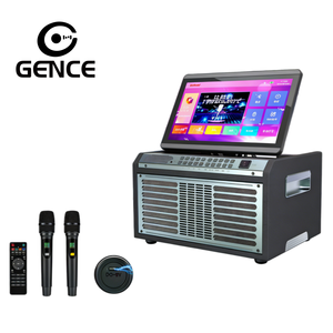Sistema de Karaoke Profesional GENCE High para el Hogar con Pantalla Táctil Inteligente, Micrófonos Inalámbricos Duales y Batería - Product Image 1