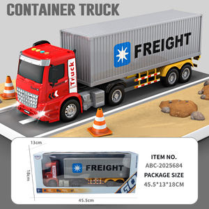 Venta caliente Niños 1:16 Escala Fricción Vehículo Simulación Contenedor Transporte Coche Camión Juguete Con Música Luz - Product Image 4