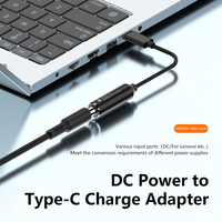 Convertisseur d'alimentation DC pour ordinateur portable vers USB C, PD65W, prend en charge les adaptateurs de câble DC femelle 5V/9V/20V vers Type-C mâle
