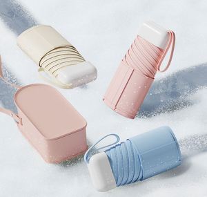 Paraguas de Bolsillo Mini Plegable de Seis Pliegues con Protección Solar y Bolsa para Colgar, de Alta Calidad y Diseño Moderno - Product Image 2