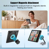 Étui personnalisé rotatif magnétique détachable avec béquille pour Kobo Libra Colour/Libra 2 7 pouces, en cuir PU, avec dos transparent