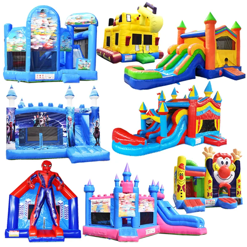 Inflatable Jumping Castle Combo Games Outdoor And Indoor Jumbo Inflated Bounce House With Pool New Design Firetruck