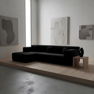 Modern S-Shape Modular Sectional <b>Sofa</b>, A022 Wide-Wale Corduroy <b>Convertible</b> <b>Sofa</b> <b>Bed</b> for Living Room & Apartment - Product Image 2