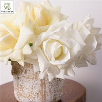 Haute Qualité 21cm Artificielle Rose Hydratante Rose Fleur pour La Décoration Intérieure Tables De Mariage Fleur