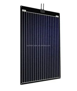 Factory High Efficiency Flex 120W 130W 12V Monocrystalline Semi Flexible Solar Panels By PERC Cells For Boats, Golf Cars, RVs