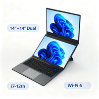 Nieuw ontwerp groothandel dubbele scherm laptop 16Gb 32Gb 64Gb Ram 1Tb 2Tb Ssd Core I7 12e generatie I7-1270P Cpu Kantoor zakelijke laptop