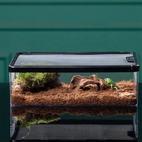 PC Clear Reptiles Accessoires Boîte D'incubation Terrarium Cage pour Grenouille Araignée Insecte Vitrines Gecko