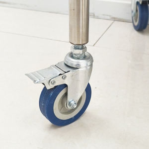 Chariot mobile <span class=keywords><strong>de</strong></span> traitement infirmier d'urgence à double couche <span class=keywords><strong>de</strong></span> meubles d'hôpital médical Dressing Care Cart avec 2 tiroirs et roulettes - Product Image 5