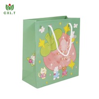 Sac en papier kraft brun de luxe réutilisable fait à la main avec poignée en ruban pour l'emballage d'accessoires de mode