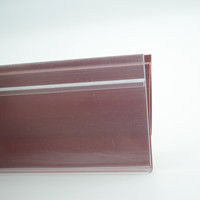 Porte-étiquette de prix en plastique PVC extrudé avec déflecteur pour rayonnages de supermarché