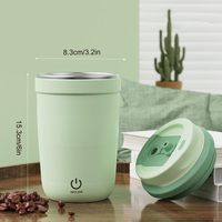 Mug à café électrique portable rechargeable à agitation magnétique automatique 2026 en ABS et acier inoxydable pour café et thé au lait