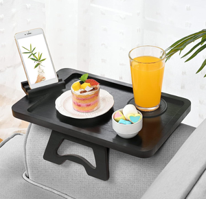 Vente flash : Support rotatif pliable FSC <span class=keywords><strong>pour</strong></span> téléphone, tablette, porte-gobelet antidérapant, table basse <span class=keywords><strong>pour</strong></span> canapé, <span class=keywords><strong>sous</strong></span>-<span class=keywords><strong>verre</strong></span> <span class=keywords><strong>pour</strong></span> boissons et nourriture, table d'accoudoir en bois, plateau d'accoudoir en bambou - Product Image 6