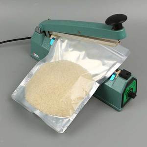 Nhôm lá mờ rõ ràng phía trước Matt vàng bạc kim loại bao bì thực phẩm đứng lên túi với cửa sổ dây kéo - Product Image 2