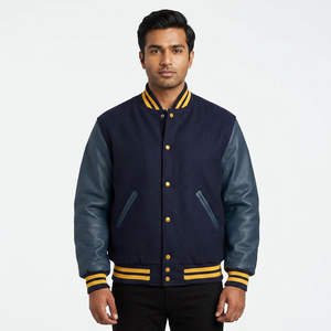 Blousons d'hiver de baseball pour hommes 2025 en gros avec lettrage, vestes universitaires vierges - Product Image 1