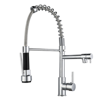 Robinet de cuisine moderne à une poignée en acier inoxydable de haute qualité anti-éclaboussures double eau chaude/froide robinet en céramique robinet de bassin