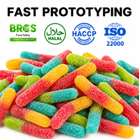 Bonbons gélifiés acidulés aux saveurs de fruits assortis en vrac, vente en gros, fabrication sur mesure OEM ODM, marque privée, fabricant TIK TOK Halal