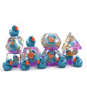 Bulk Wholesale Custom 7pcs Blue Polyhedral Dnd <b>Dice</b> Set Transparent Soft Resin Customizable Shape YS-TLDK Blue <b>Dice</b> Set YS- - Product Image 1