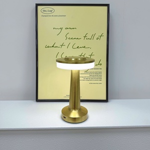 Lampe de bureau portable en forme d'haltère, capteur tactile, 3 modes d'éclairage, <span class=keywords><strong>rechargeable</strong></span>, métal, LED dimmable, lampe de nuit pour la maison, le bar, la chambre - Product Image 4