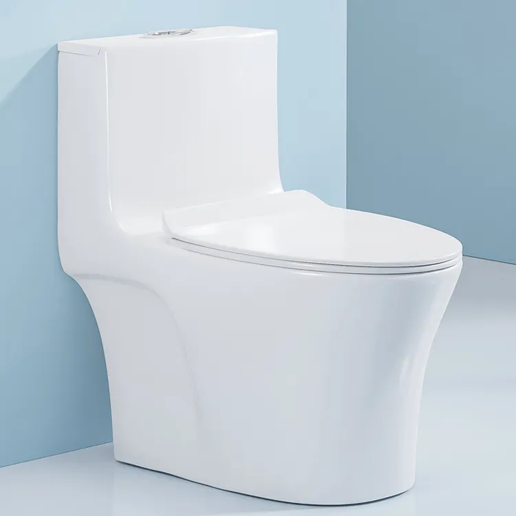 Toilette Modern Hotel Bathroom Commode Water Closet Ceramic One Piece Wc Sanitary Ware Toilet