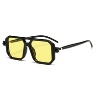 Lunettes de soleil carrées à double pont rétro classiques personnalisées en gros UV400 Fashion avec verres polarisés
