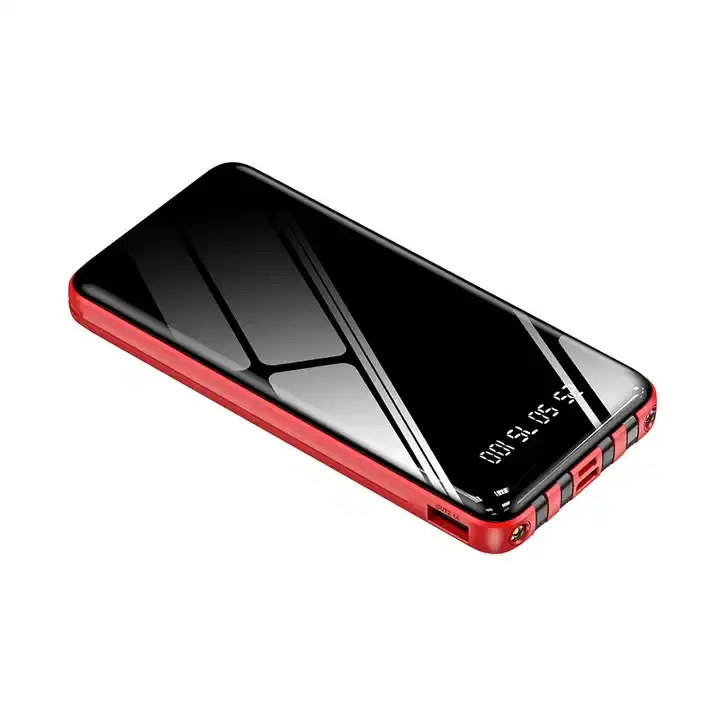 2023 Newest Digital Display Mobile Charger Power Banks 20000mah Fast Charging Mini Flashlight Led Portable Mirror Power Banks