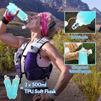 Sac à dos d'hydratation léger et réglable pour la course à pied sur sentier, résistant à l'eau, 8L, avec flasques souples, veste de course à pied