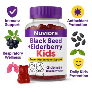 Gomitas Unisex para Niños Black for Elderberry, Refuerzo Inmunológico, Masticables, Sabor a Arándano y <span class=keywords><strong>Manzana</strong></span>, Suplemento Diario para la Salud - Product Image 4