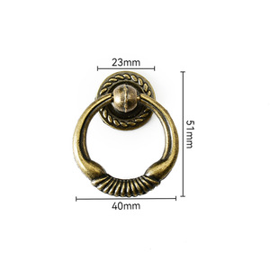 Tirador de cajón de bronce estilo europeo, duradero, para muebles y accesorios de ferretería - Product Image 2
