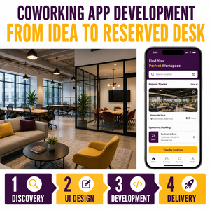 Développement d'une application de réservation d'espace de coworking personnalisé pour iOS et Android, réservation de salles de réunion en ligne multiplateforme - Product Image 4