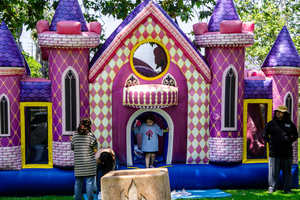 Castillo inflable de PVC de alta calidad para niños, centro de juegos con tobogán, piscina, tema de princesa, uso de alquiler, incluye soplador - Product Image 6