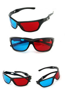 Gafas <span class=keywords><strong>3D</strong></span> de Alta Calidad y Bajo Precio con <span class=keywords><strong>Lentes</strong></span> Azules y Rojas, Diseño Curvo de Ojo de Gato, Remaches Cuadrados, Gafas Ópticas Tridimensionales para Ver Películas - Product Image 4