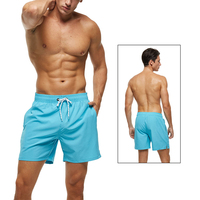 Celana Pendek Pria Anti Air Anti Bakteri Sporty Custom Drawstring High Waist - Celana Renang Cepat Kering Bahan Spandex/Katun