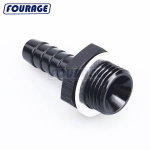 Piezas de coche, bomba de combustible de aceite de aluminio, accesorio de tubería de entrada, adaptador métrico a lengüeta de manguera, desnudo para bomba de combustible <span class=keywords><strong>Bosch</strong></span> con arandela - Product Image 2