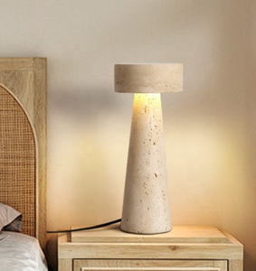 Hiện đại sang trọng đá cạnh giường ngủ tối giản Thủ Công điêu khắc đá cẩm thạch trong nhà Đèn bàn đọc sách cho phòng ngủ - Product Image 1