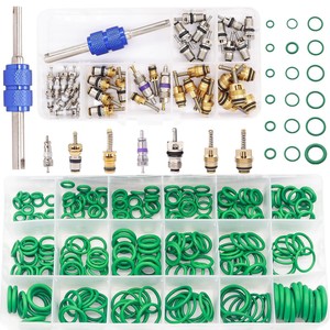 Kit de valves de climatisation 310 pièces avec joints toriques et adaptateurs pour réparation de climatisation automobile R12 R134a, dans un coffret rigide - Product Image 2