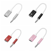 Adaptateur de casque audio 3,5 mm mâle vers Type-C femelle à tête plate, câble analogique 3,5 mm, convertisseur Type-C, adaptateur Type C vers 3,5 mm