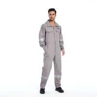 ANSI NFPA2112 Vêtements de travail de sécurité 100% coton Combinaison FR résistante aux flammes haute visibilité avec bande réfléchissante