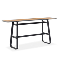 Table à manger moderne Champagne 240 x 110 cm, structure en aluminium durable, résistante aux UV, imperméable, table rectangulaire pour l'extérieur