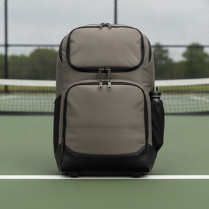 Pickleball Two-Tone Technical <b>Backpack</b> with Compartment-Edge Trim Holds 3 Paddles 600D Matte Custom Logo Wholesale - Product Image 3