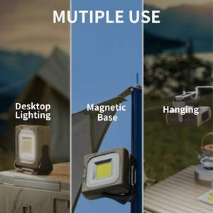 Lampe de tente portable WARSUN à <span class=keywords><strong>suspension</strong></span> magnétique, certifiée CE, rechargeable, à intensité variable, pour camping d'urgence en extérieur – Grande Vente - Product Image 2