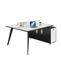 Set di Sedie da Ufficio Minimaliste e Moderne, Scrivanie a Forma di Barra Liberamente Combinabili in PVC; Scrivanie Creative; Ufficio
