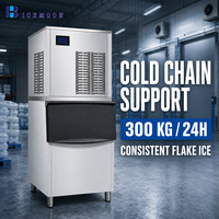 Équipement à glace en flocons pour la transformation de la viande et de la volaille, fabriqué par une machine à glace commerciale de 1350 W avec distribution de glace en flocons lâches