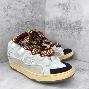 Zapatillas Deportivas de Lujo para Hombre, Cómodas, de Cuero Genuino y Malla, con Cierre de Cordones Arcoíris, Tallas Grandes 46 47, Estilo Casual - Product Image 4