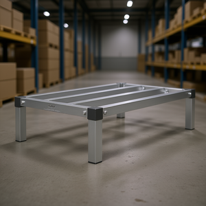 Estante de Almacenamiento Vevor de Aluminio, 36 x 20 x 8 Pulgadas, 1 Nivel, Independiente, Apilable, para Almacén - Product Image 2