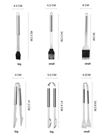 Ensemble d'outils de barbecue en acier inoxydable 18 pièces avec nettoyeur de grille, spatule, fourchette, brosse à huile - Durable, portable, pour le camping en plein air