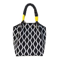 Sac à main pied-de-poule avec poignée torsadée et connecteurs en métal en forme de O pour femme, idéal pour l'été, le quotidien, le shopping, les pique-niques et les sorties.