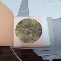 Feuilles de transfert comestibles en or 24 carats pour le soin de la peau, format voyage, pour le visage, le nez, la poitrine, le corps et les mains, anti-âge, au collagène