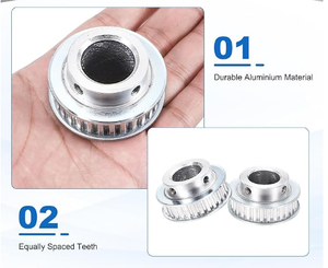 GT2 プーリー 48 歯 14/15/12/4*1.8/14/5*<span class=keywords><strong>2.3</strong></span>/15/5*<span class=keywords><strong>2.3</strong></span> mm ボア 10 mm 以内のタイミングベルト用 3D プリンター用 - Product Image 5