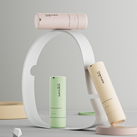 Flacon pompe cosmétique rechargeable en plastique écologique 30ml 50ml, emballage airless pour soins de la peau, logo personnalisé, remplaçable